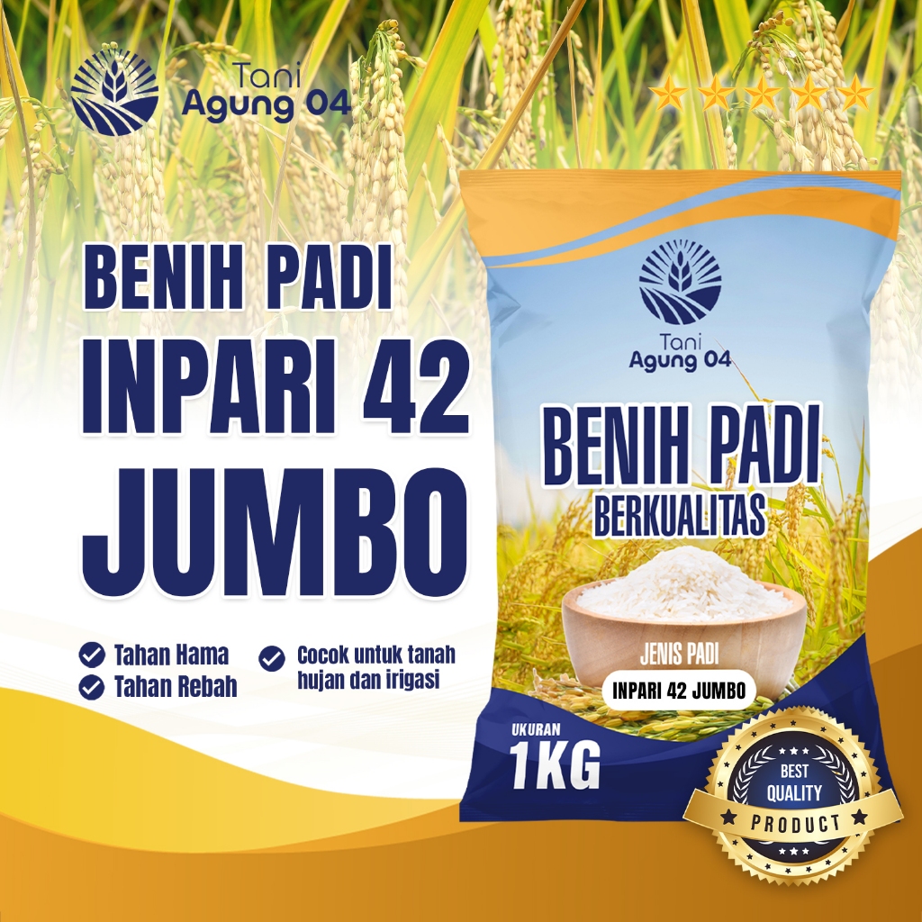 Benih Padi Inpari 42 Jumbo Ukuran 1KG