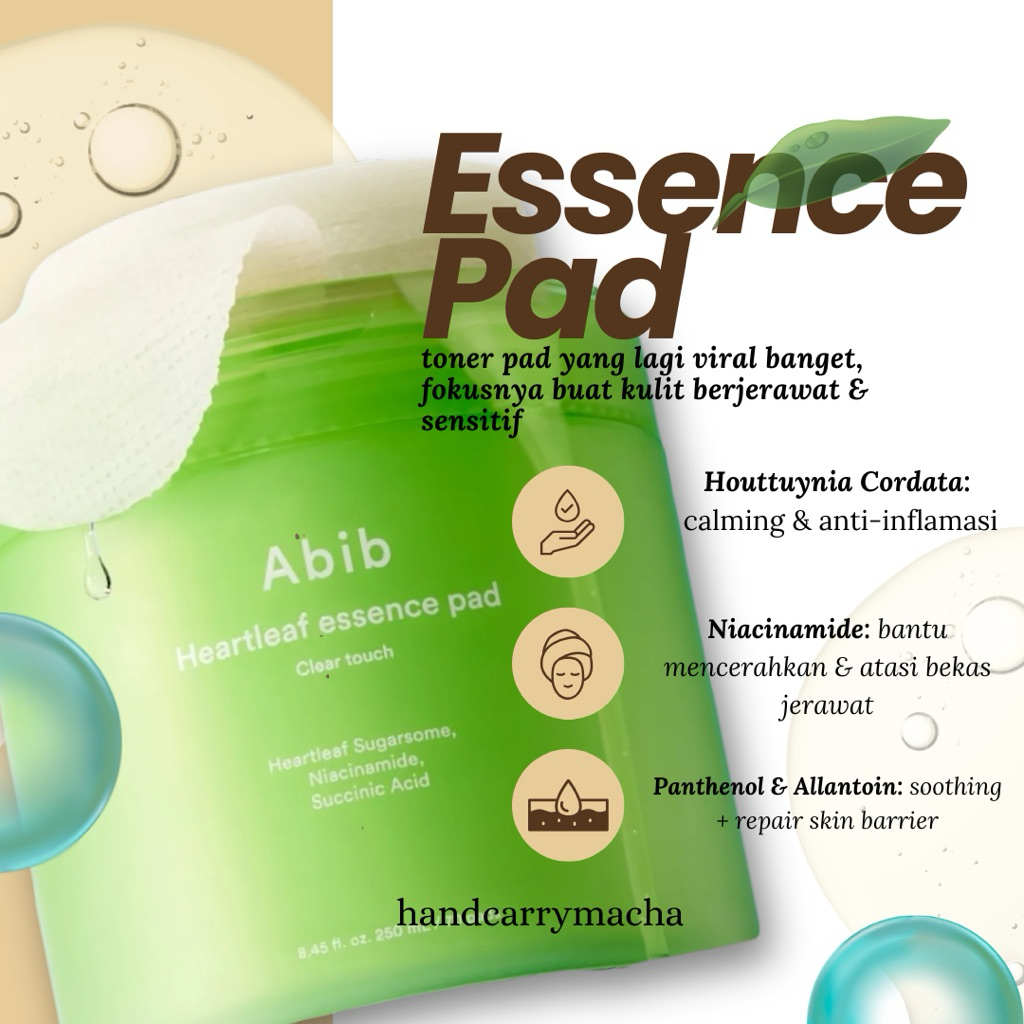 Abib Hearleaf Essence Pad