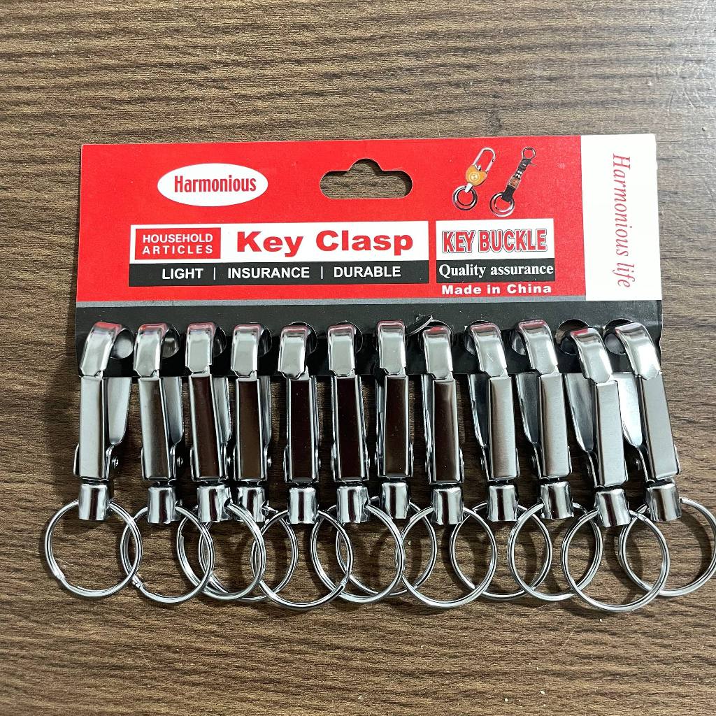 Grosir Gantungan Kunci BESI Tahan Karat, Isi 12 pcs