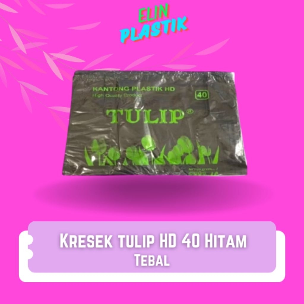 KANTONG PLASTIK KRESEK HD TULIP 40 HITAM
