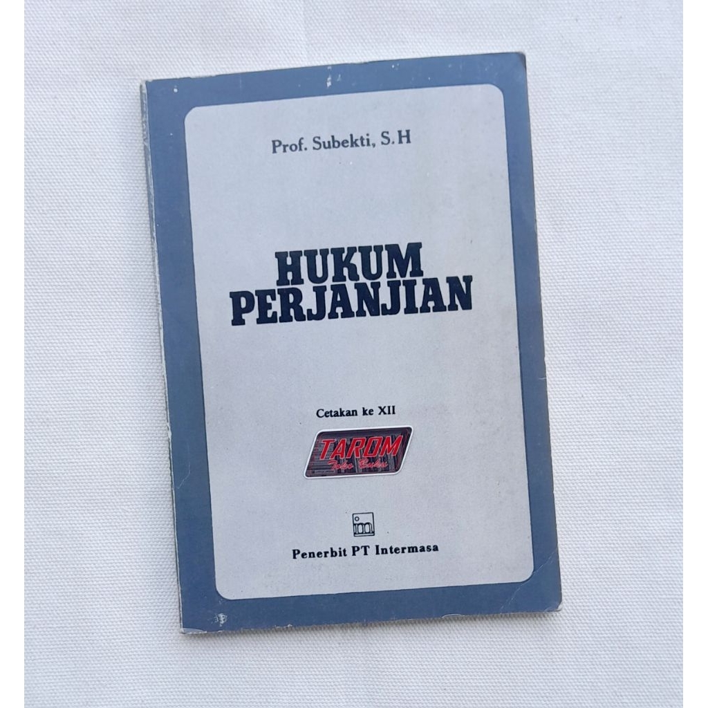 HUKUM PERJANJIAN (Perdjandjian) : Prof. Subekti