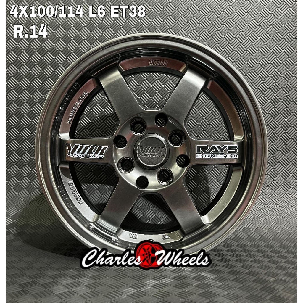 VELG TE37 RING 14 HYPER BLACK