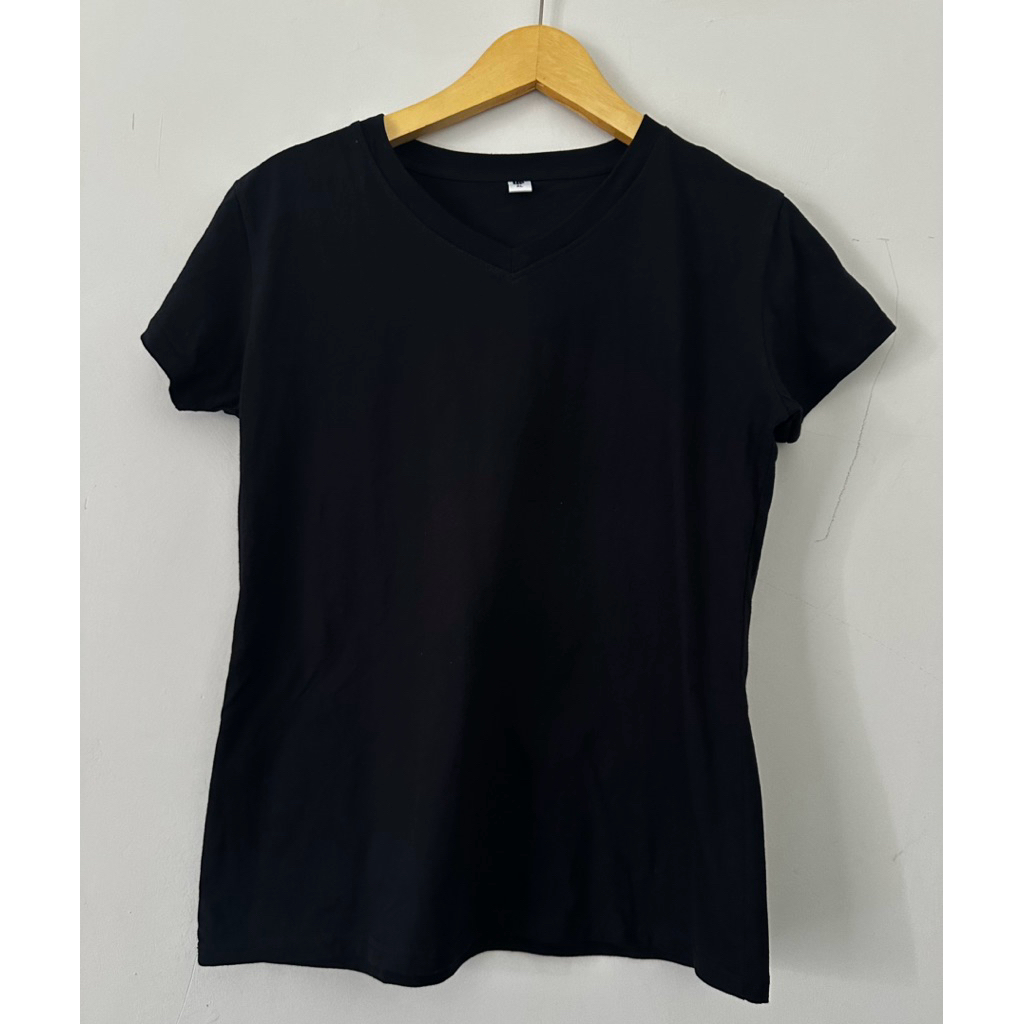 Kaos Hitam Polos/Kaos Hitam cewek/Kaos Hitam Casual
