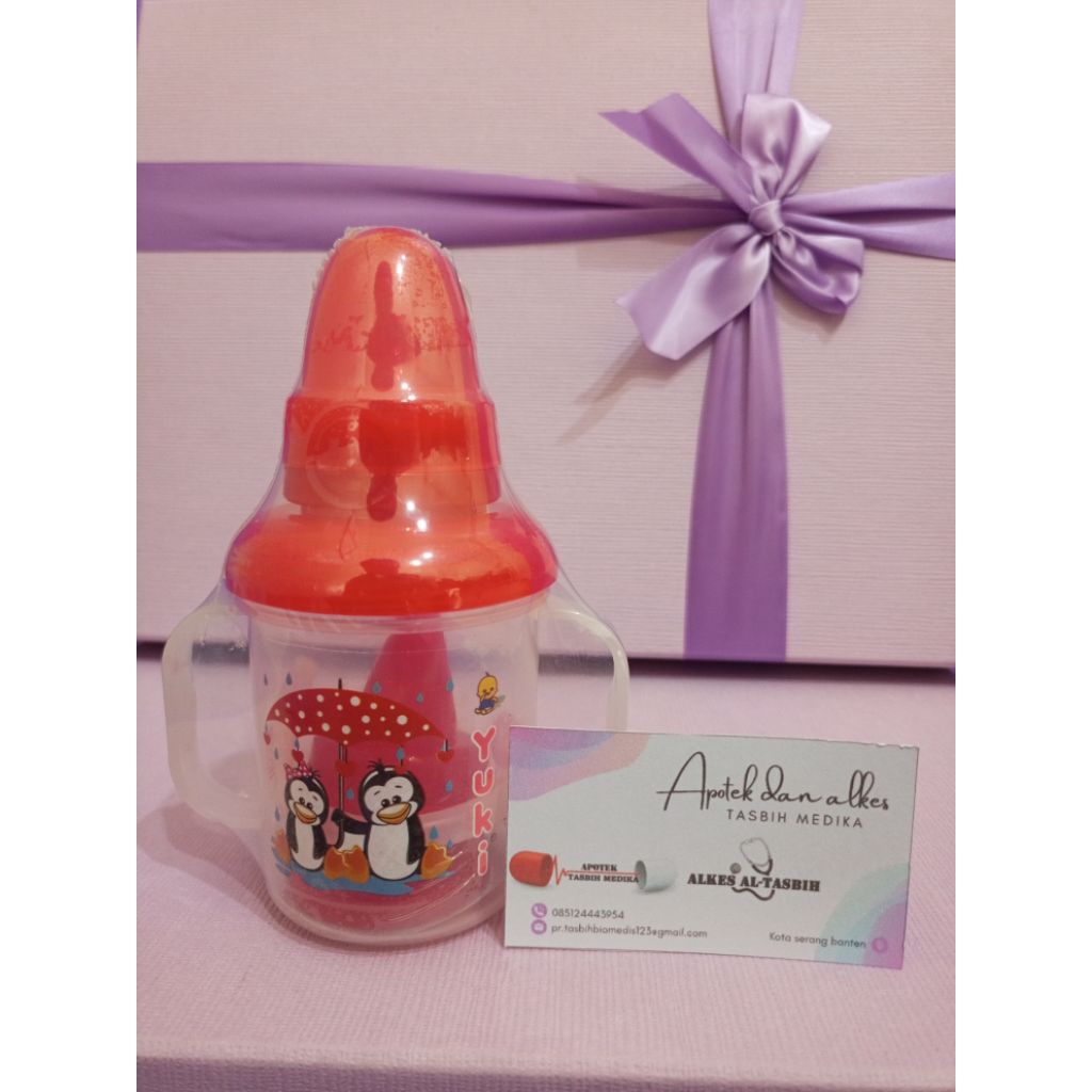 BOTOL DOT SUSU PEGANGAN 3IN1 YUKI MERAH PERBOTOL