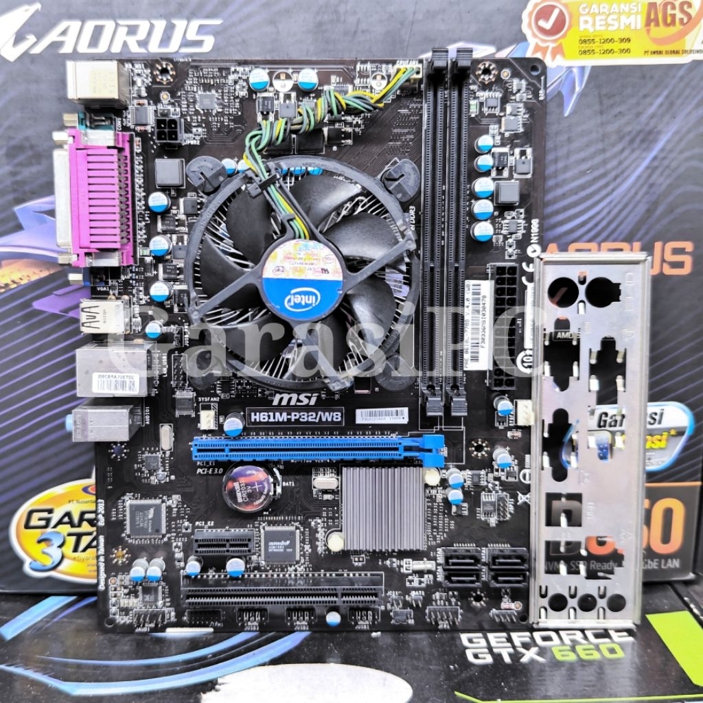 PAKET Motherboard MSI H61 Processor Intel Core i7-2600k SandyBridge 3,40GHz Socket LGA 1155 DDr3