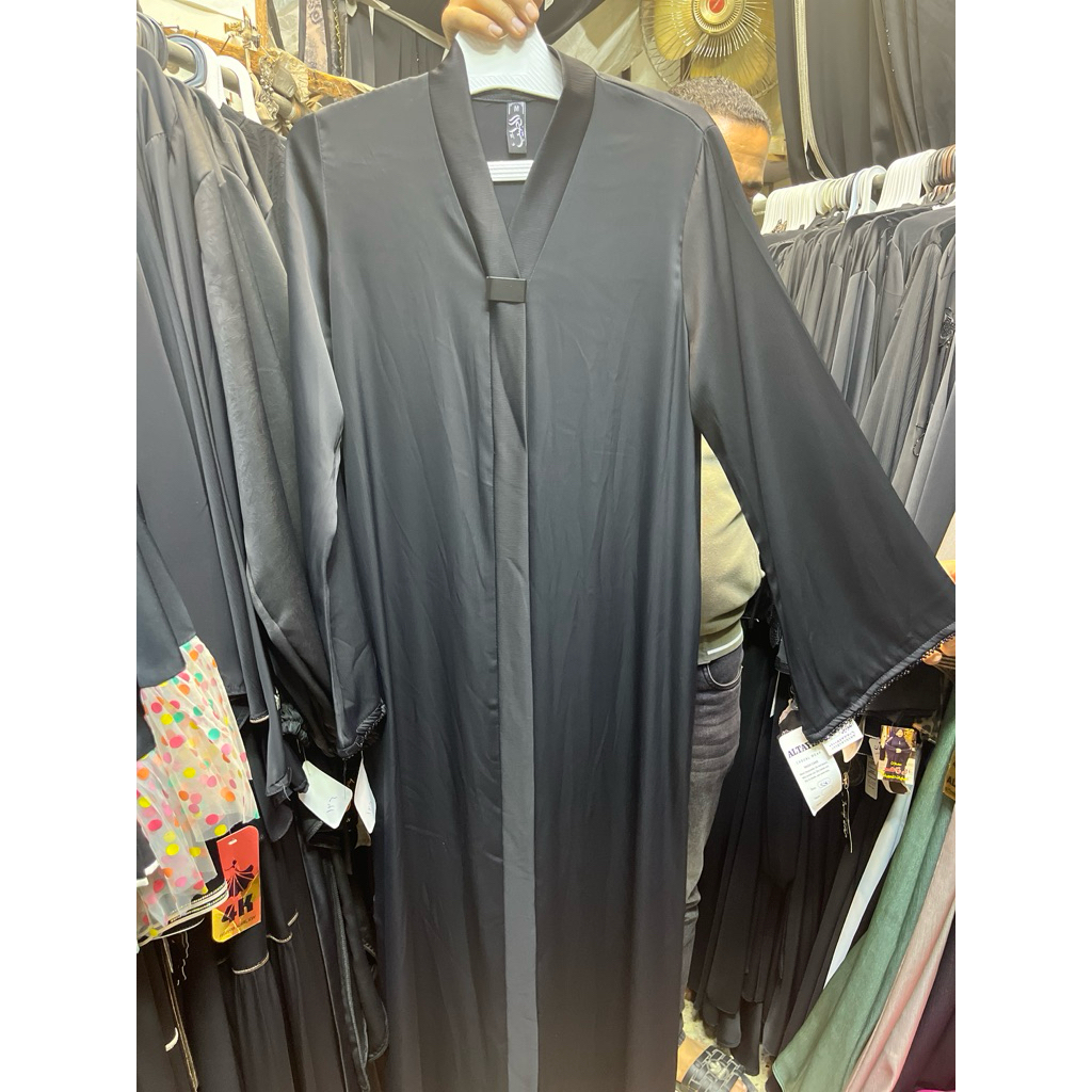 Abaya polos Wanita Dewasa Mesir Free Pashmina original Premium Gamis Hitam Muslim Arab Umroh Dress B