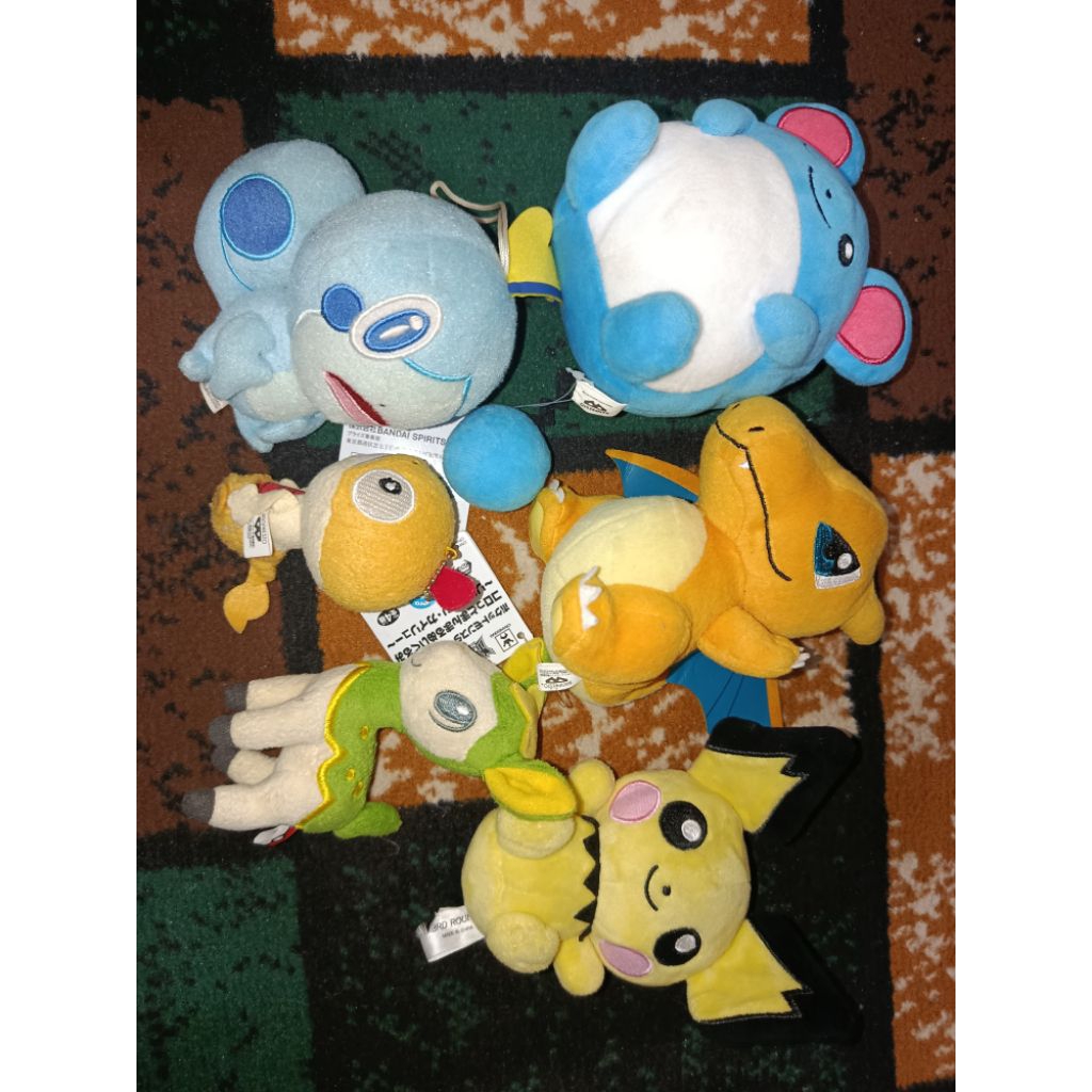 Pokemon Scraggy, Sobble, charizard,marill,snorlax,inkay,dragonite plush keychain Banpresto