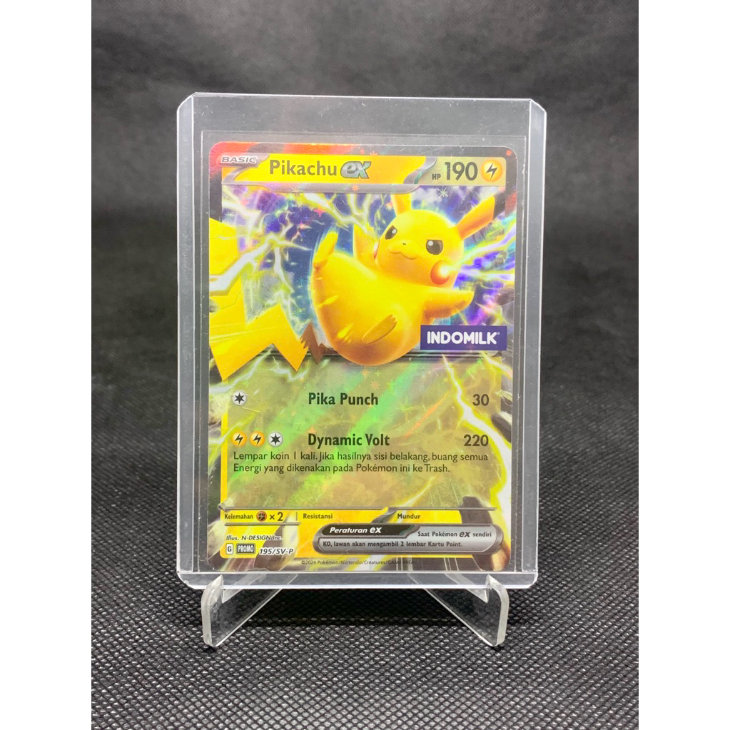 pikachu indomilk promo limited - Kartu/ TCG card original pokemon pikachu ar pikachu chr rare