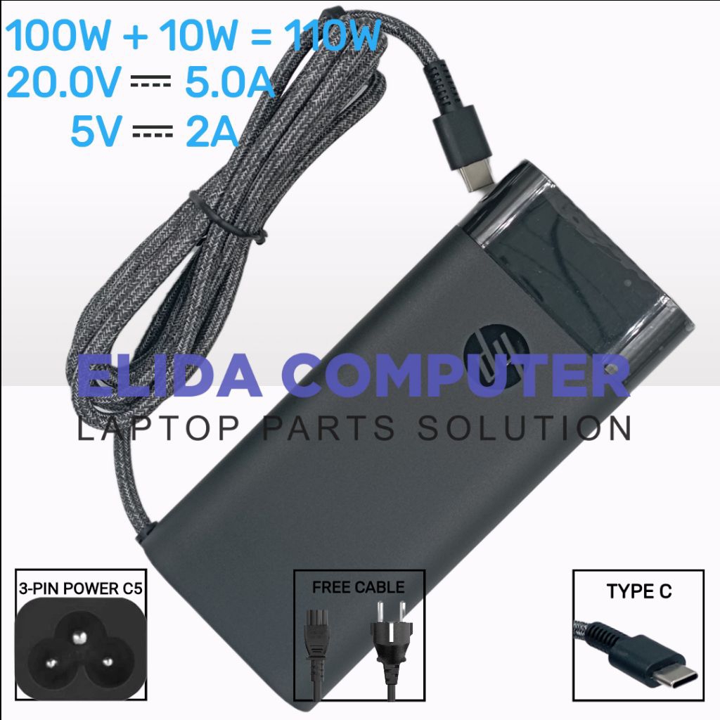 Adaptor Charger Laptop HP Omen 16-xd0372ng 16-xf0000 Pavilion Plus 14-eh0000 14-eh1000 14-ew1000 20V