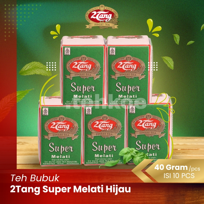 Teh 2Tang Super Melati 10 pcs @40gr - Bubuk Melati Hijau