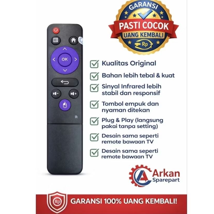 Remot STB Android TV Box H96 Max 4K / A95X Q3 Mini – Remote Infrared Universal Plug & Play  Remot TV