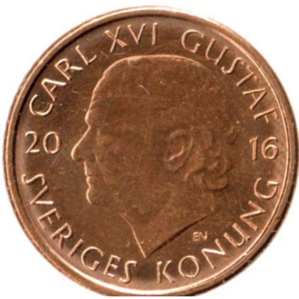 Uang Logam Kuno Swedia 2krona koleksi