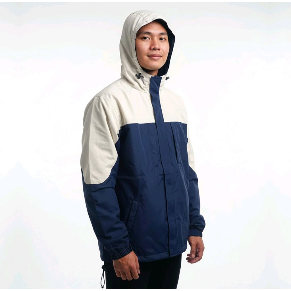 Jaket Windbreaker Waterproof Polos Pria Double Layer
