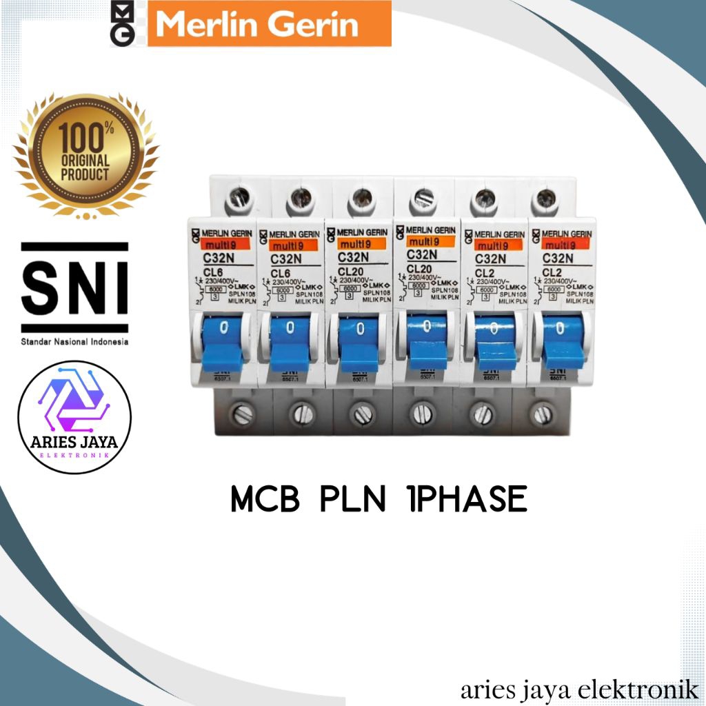MCB PLN  Merlin gerin 1phase Al amper