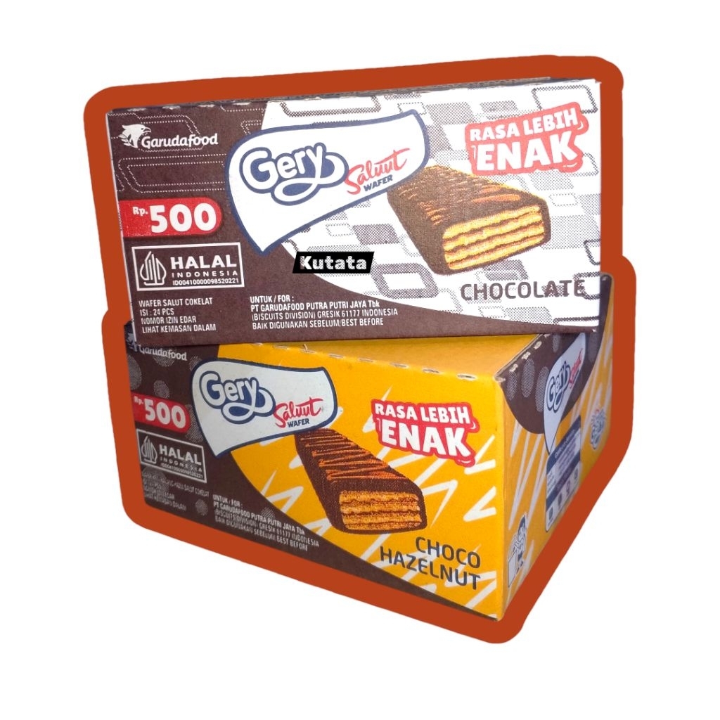 Gery salut wafer coklat hazelnut isi 24pcs