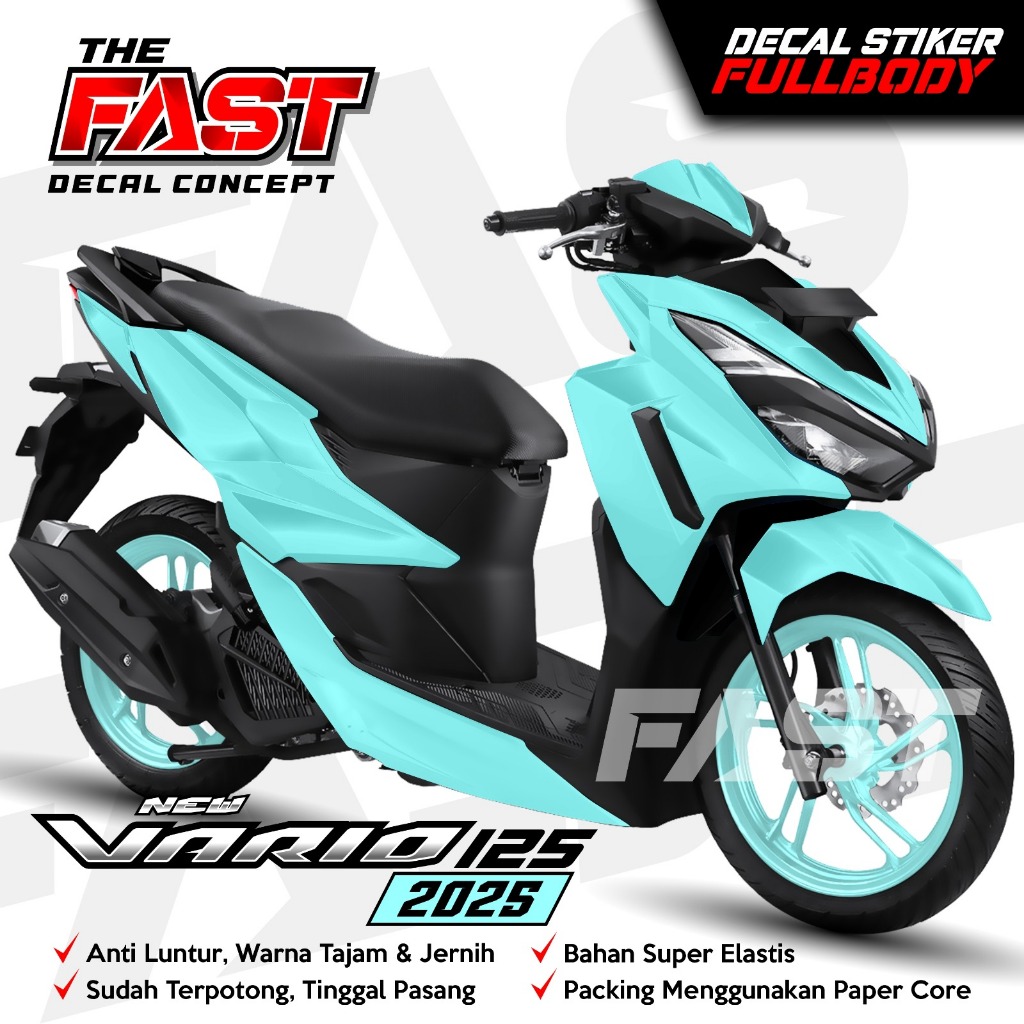 Decal Sticker Variasi Fullbody Vario 125 2025 polos- Decal Stiker Motor Vario 125 polos Dekal Varias
