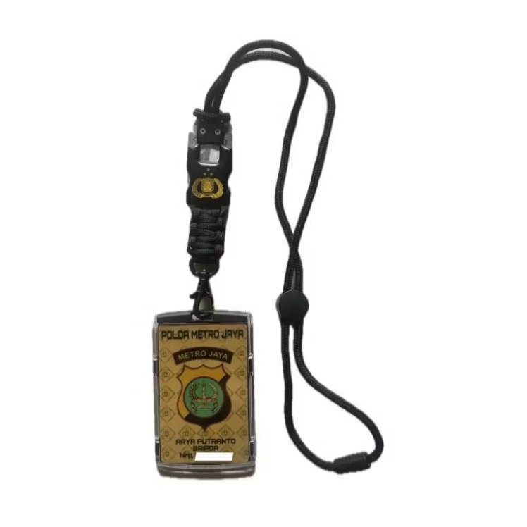 CUSTOM ID CARD NAME TAG LANYARD POLRI