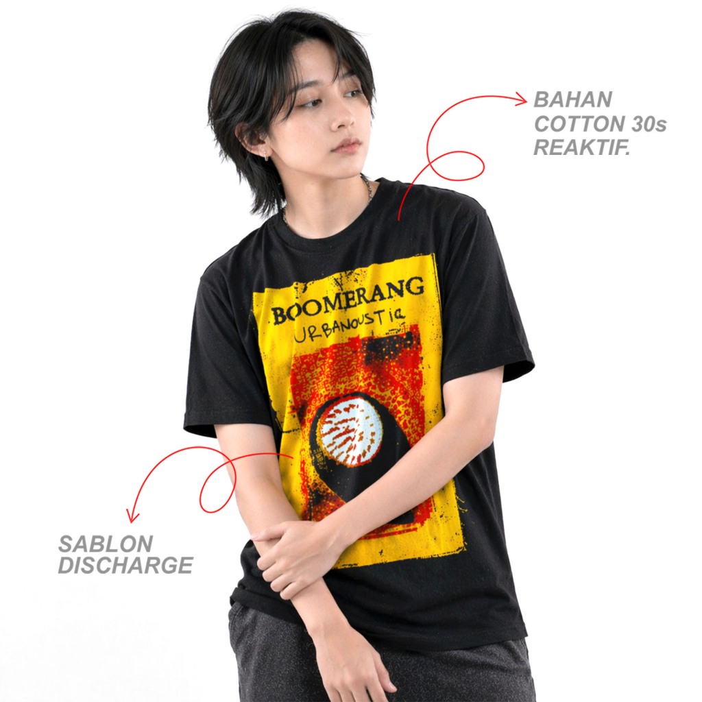 KAOS BOOMERANG URBANOUSTIC - SABLON DISCHARGE