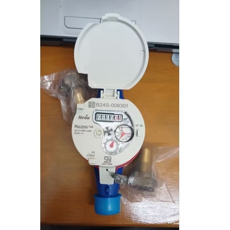 Water Meter Merk ITRON size 3/4 inch DN 20mm PDAM/Meteran Air Bersih Merk ITRON size 3/4 inch PDAM m