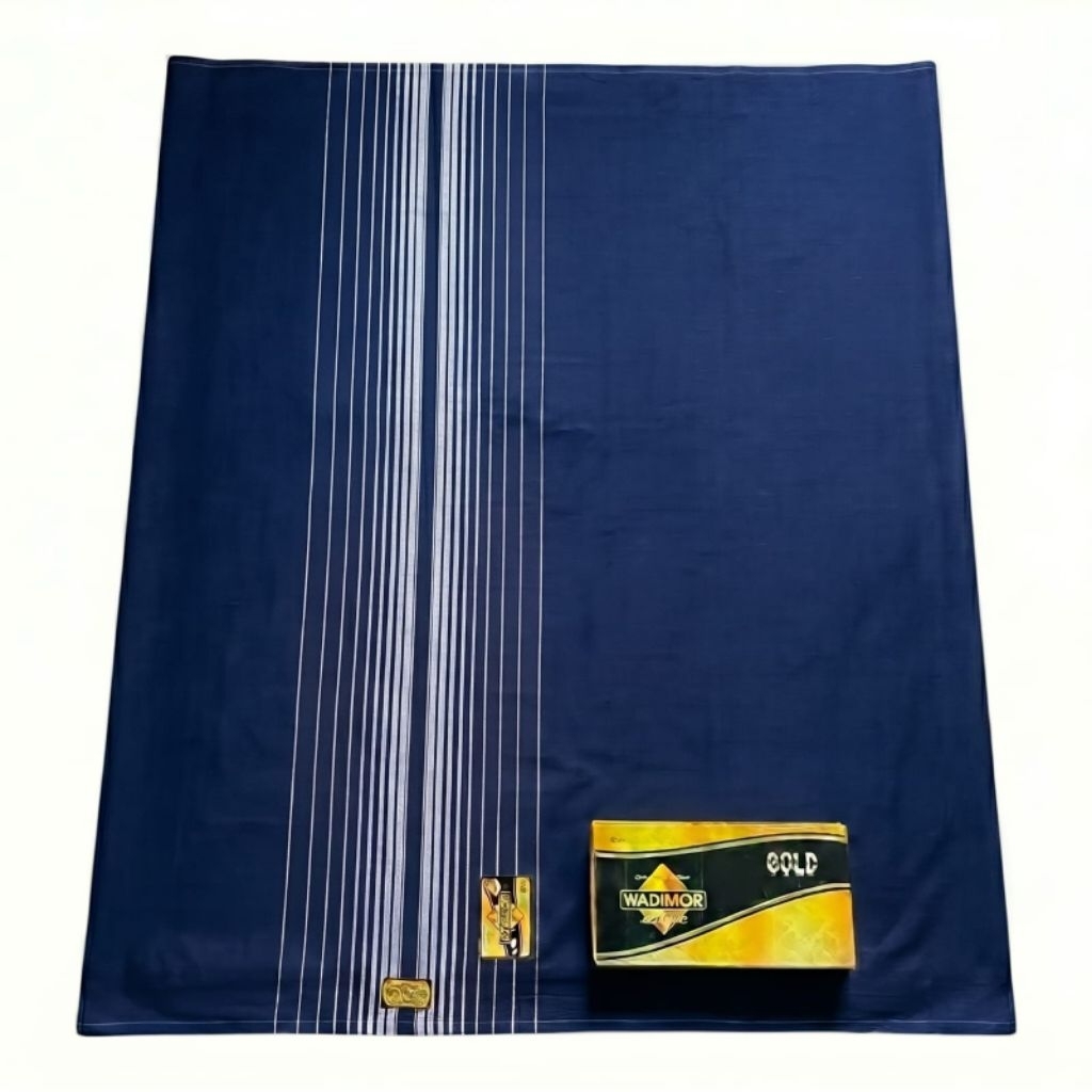 Sarung wadimor dewasa original asli biru polos tumpal