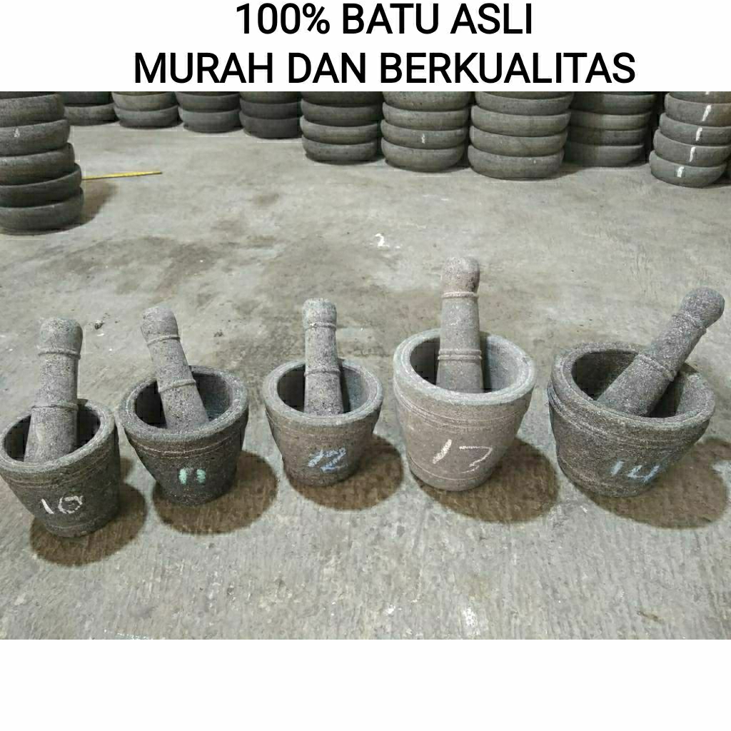 DISKON 20% Lumpang, duplak, tumbukan, penghalus bumbu dapur batu asli muntilan bonus alu set, VARIAS