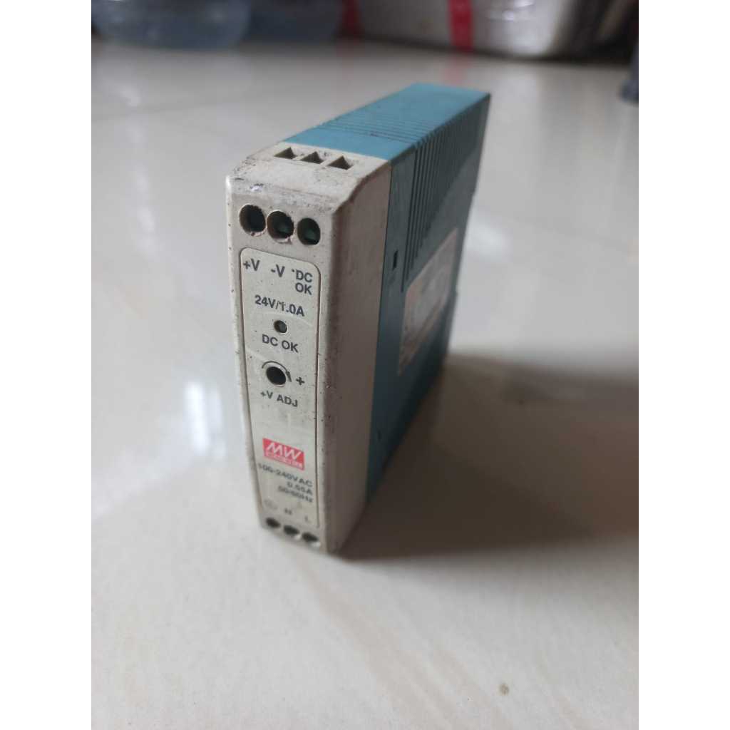 MEAN WELL MDR-20-5 24V 4A MEANWELL POWER SUPPLY DIN RAIL SPB DC ( BEKAS)