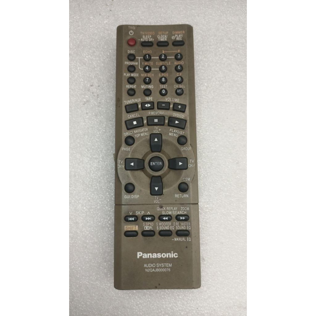 REMOTE CONTROL AUDIO SYSTEM HIFI COMPO PANASONIC N2QAJB000076 ORIGINAL PANASONIC