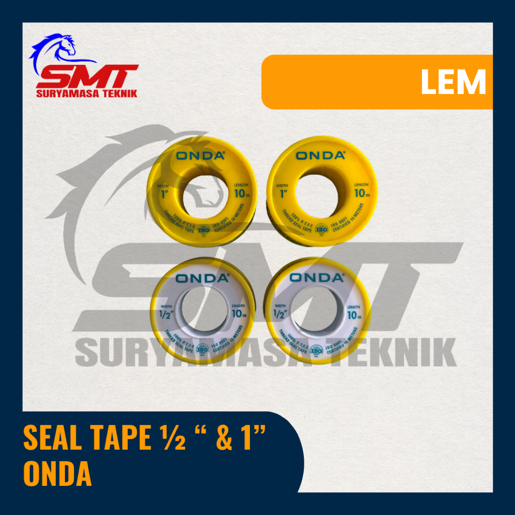 Seal Tape ONDA 1/2 Inch 1 Inch - Teflon Tape Seal Pipa Anti Bocor Air Gas