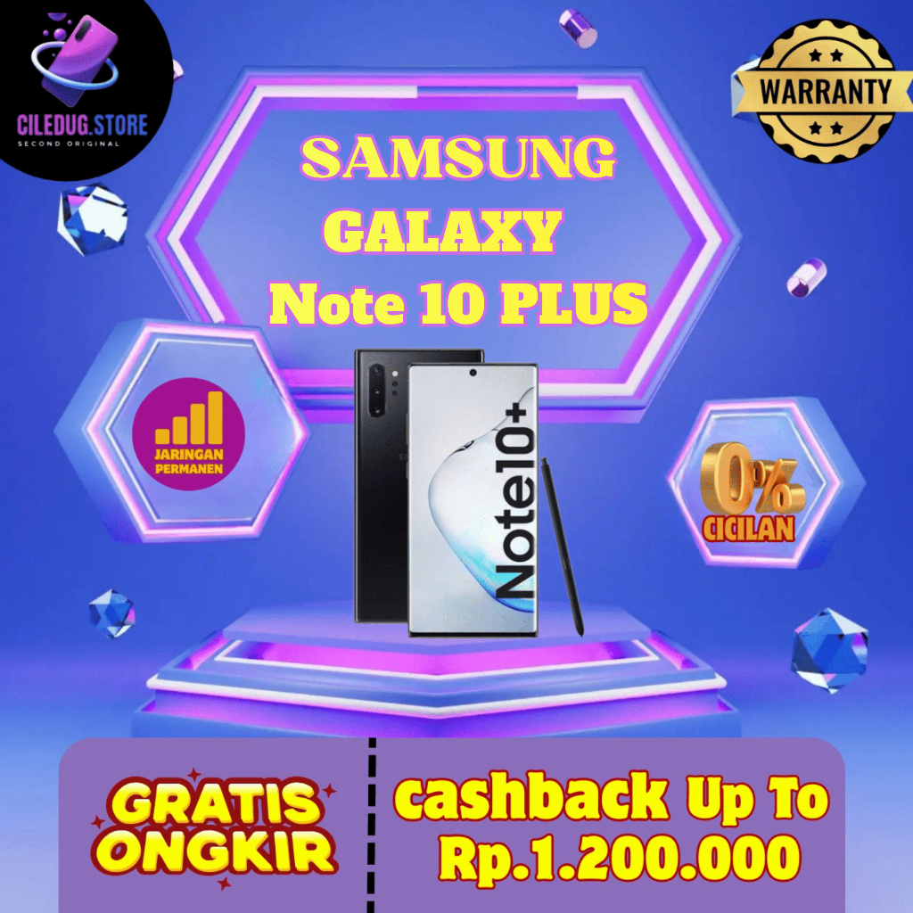 Samsung Galaxy Note 10 Plus | Note 10+ SEIN 12/512GB 12/256GB Second Fullset Resmi Indonesia