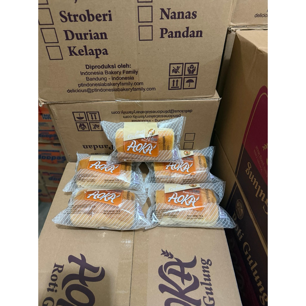 (exp 07/2026) AOKA ROTI GULUNG 1 DUS/KARTON ISI 60pcs harga 2000 / 120pcs harga 1000 | AOKA PANGGANG