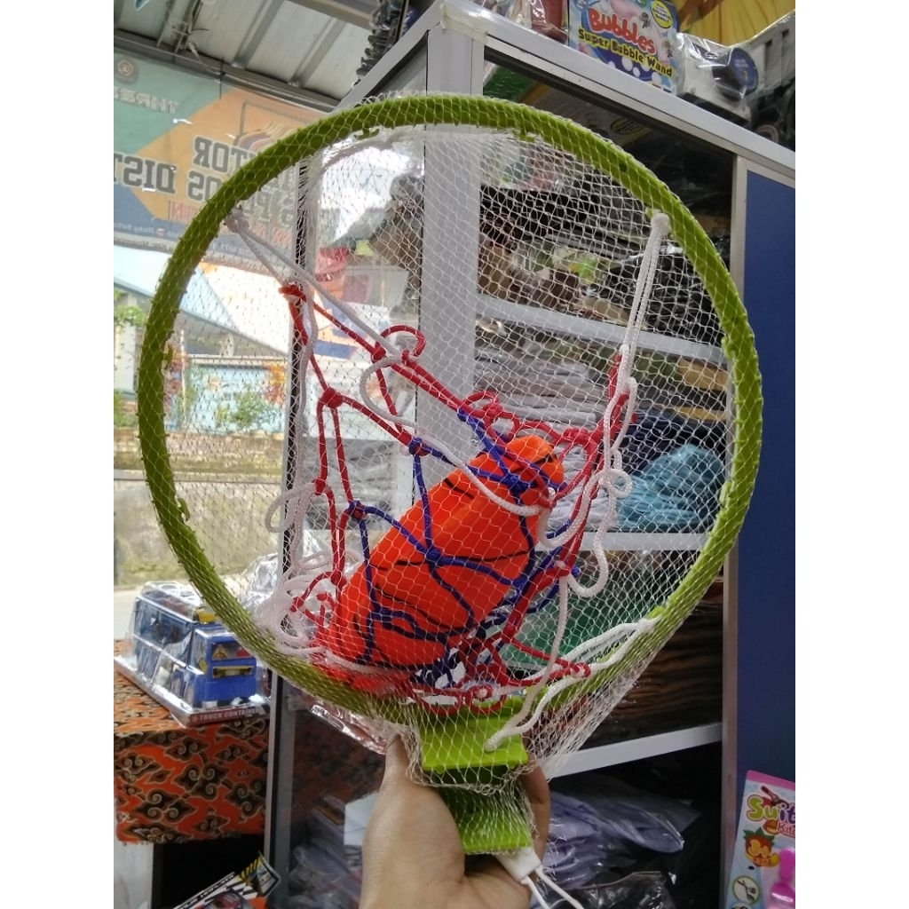 Mainan Ring Basket Anak + Bola - Set Bola Basket Portable