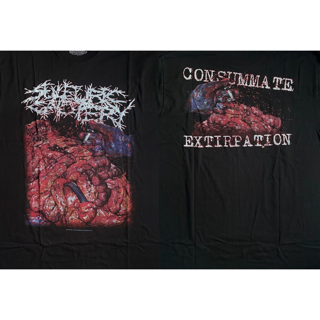 TSHIRT– SULFURIC CAUTERY – CONSUMMATE EXTIRPATION (BLACK)