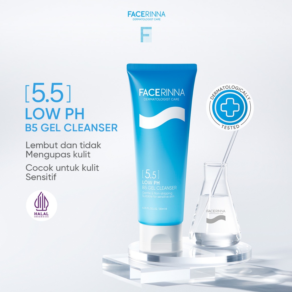 FACERINNA [5.5] Low pH B5 Gentle Cleanser 70ml/120ml | Skin Barrier Facial Wash Skincare Face Wash S