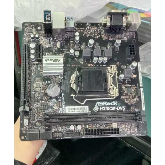 MOTHERBOARD ASROCK H310CM-DVS 2ND + BACK PANEL