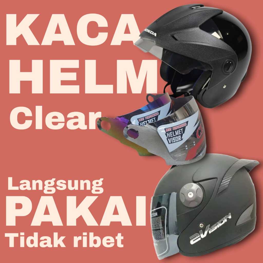 Kaca Helm Kyt 2 Vision Hitam silver pelangi
