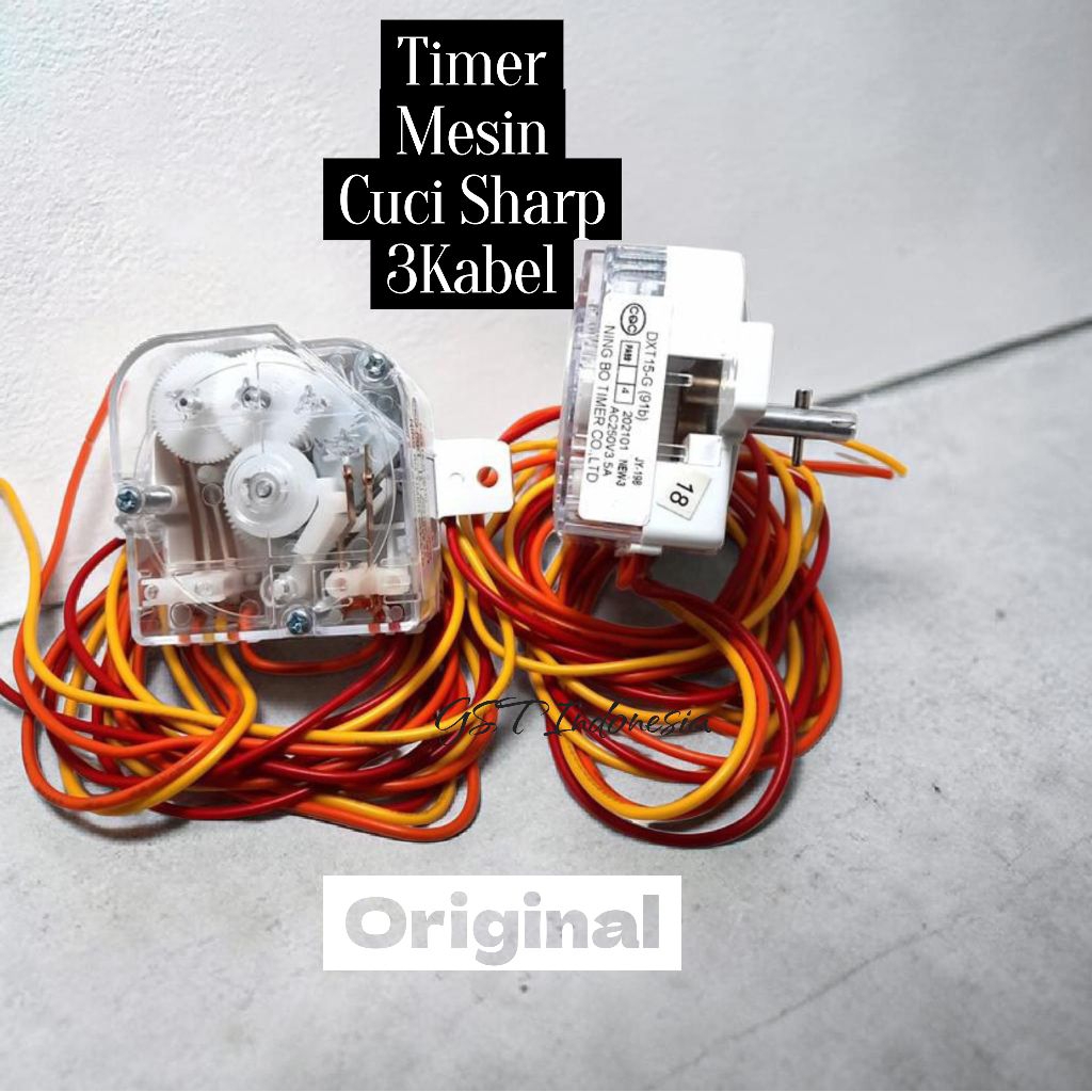 Timer Mesin Cuci Sharp 3 Kabel ORIGINAL - Timer Pencuci / Wash Mesin Cuci Sharp 2 Tabung

