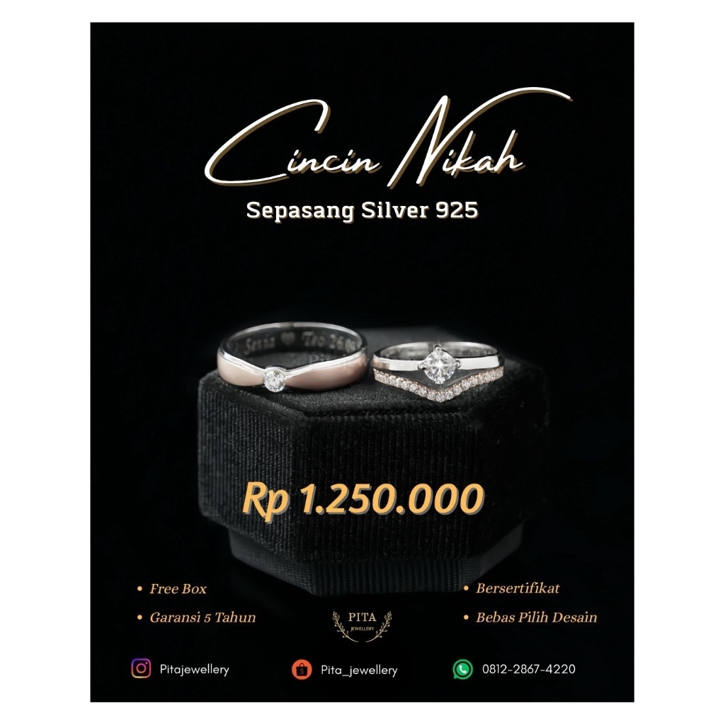 PROMO PAKET CINCIN  COUPLE SILVER/ ENGAGEMENT RING