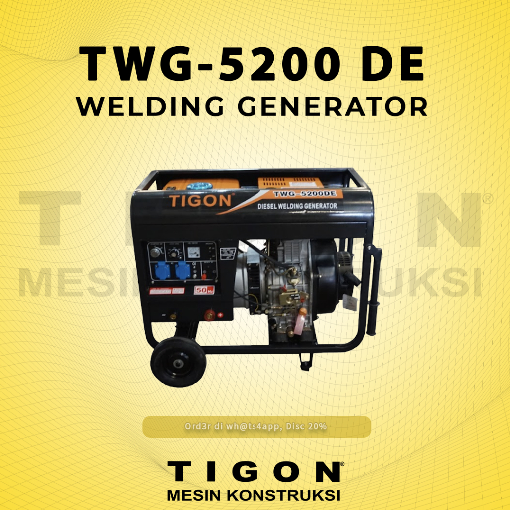 TIGON MESIN LAS GENERATOR TWG-5200 DE (GARANSI RESMI)