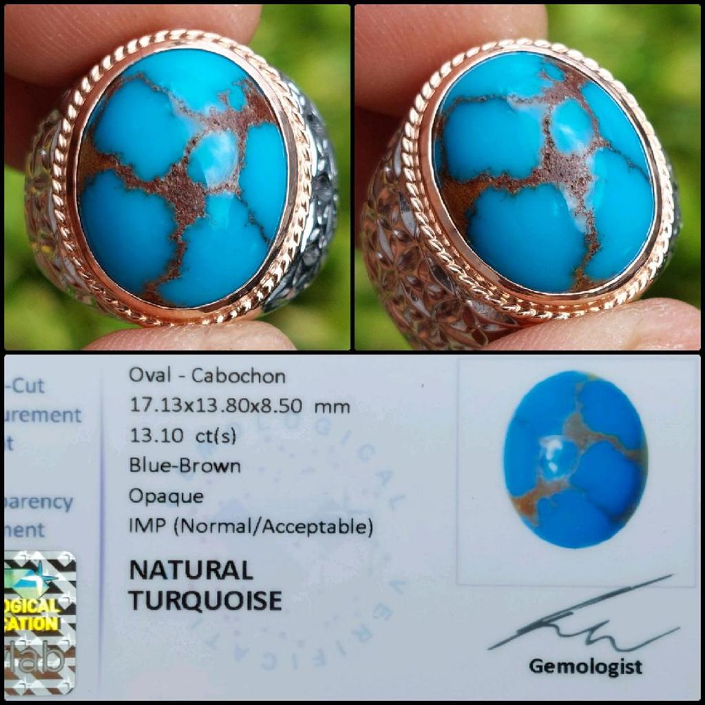 Natural Blue Turquoise Top Color Batu Permata Pirus Biru Asli Garansi