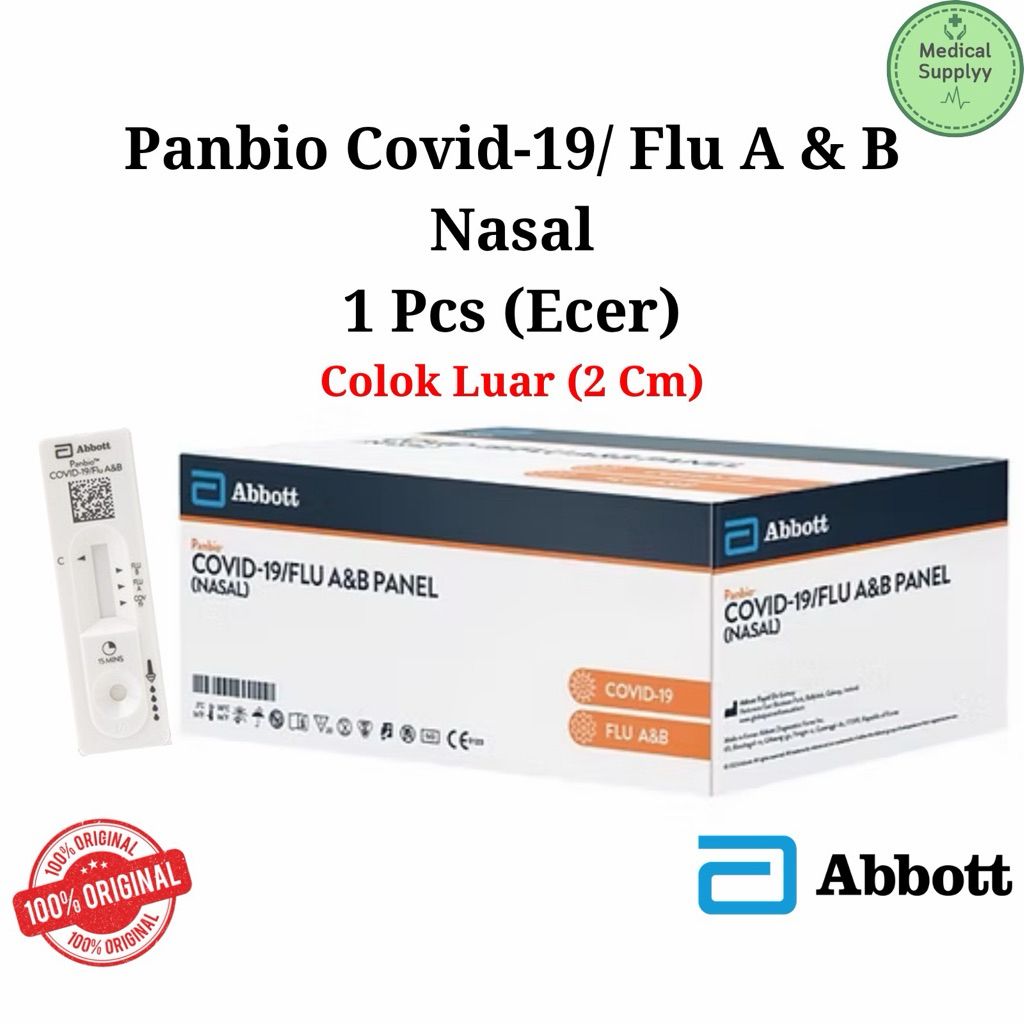 Abbott Panbio Flu Antigen Pendeteksi Flu A&B / Covid Nasal