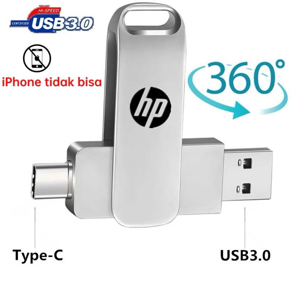 HP 1TB 2TB Flash Drive for Android HP OTG Flashdisk High Speed USB 3.0 Flash Drive Flash Disk[Free m