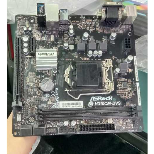 MOTHERBOARD ASROCK H310CM-DVS 2ND + BACK PANEL