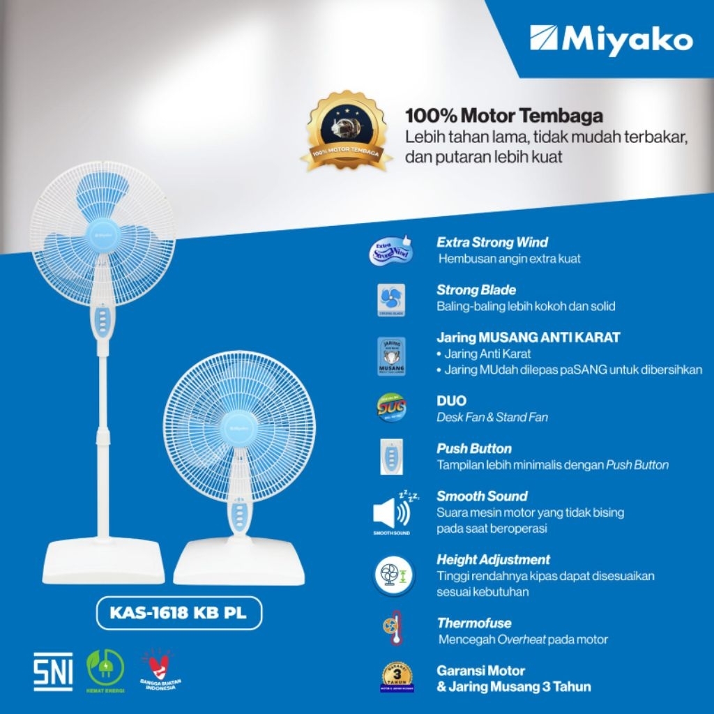 Kipas Angin Miyako KAS-1618 KB