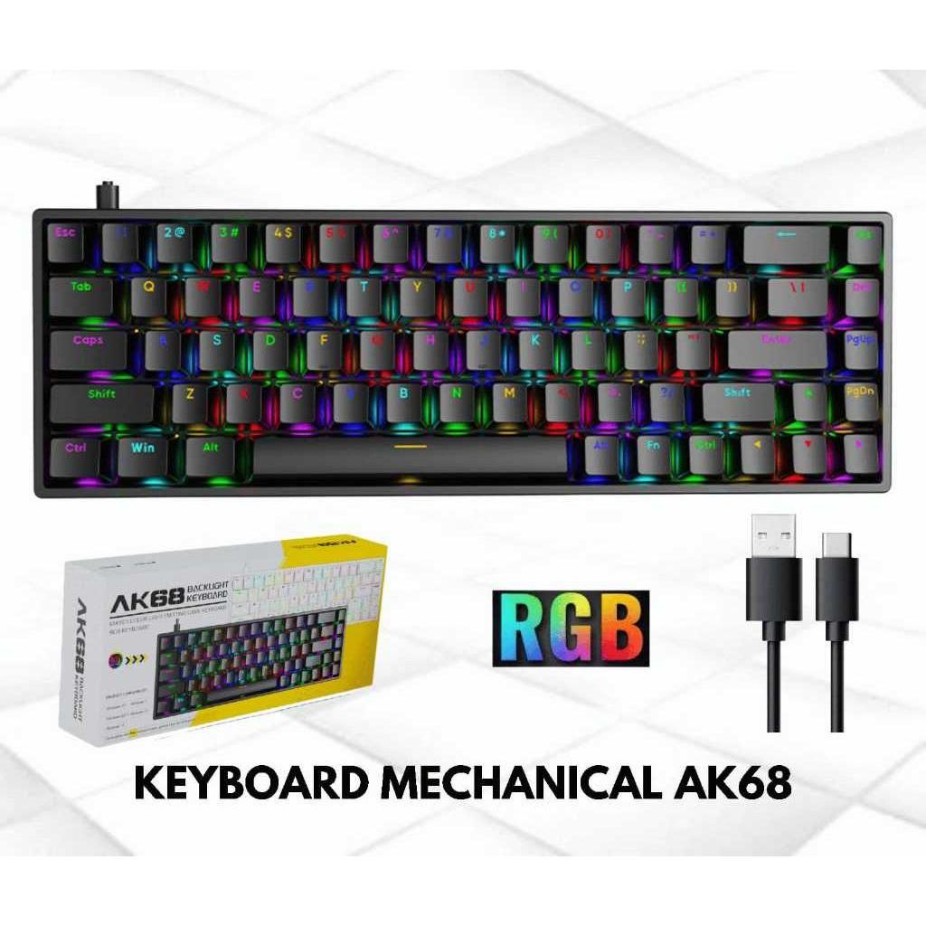 Keyboard gaming AK68 backlight keyboard