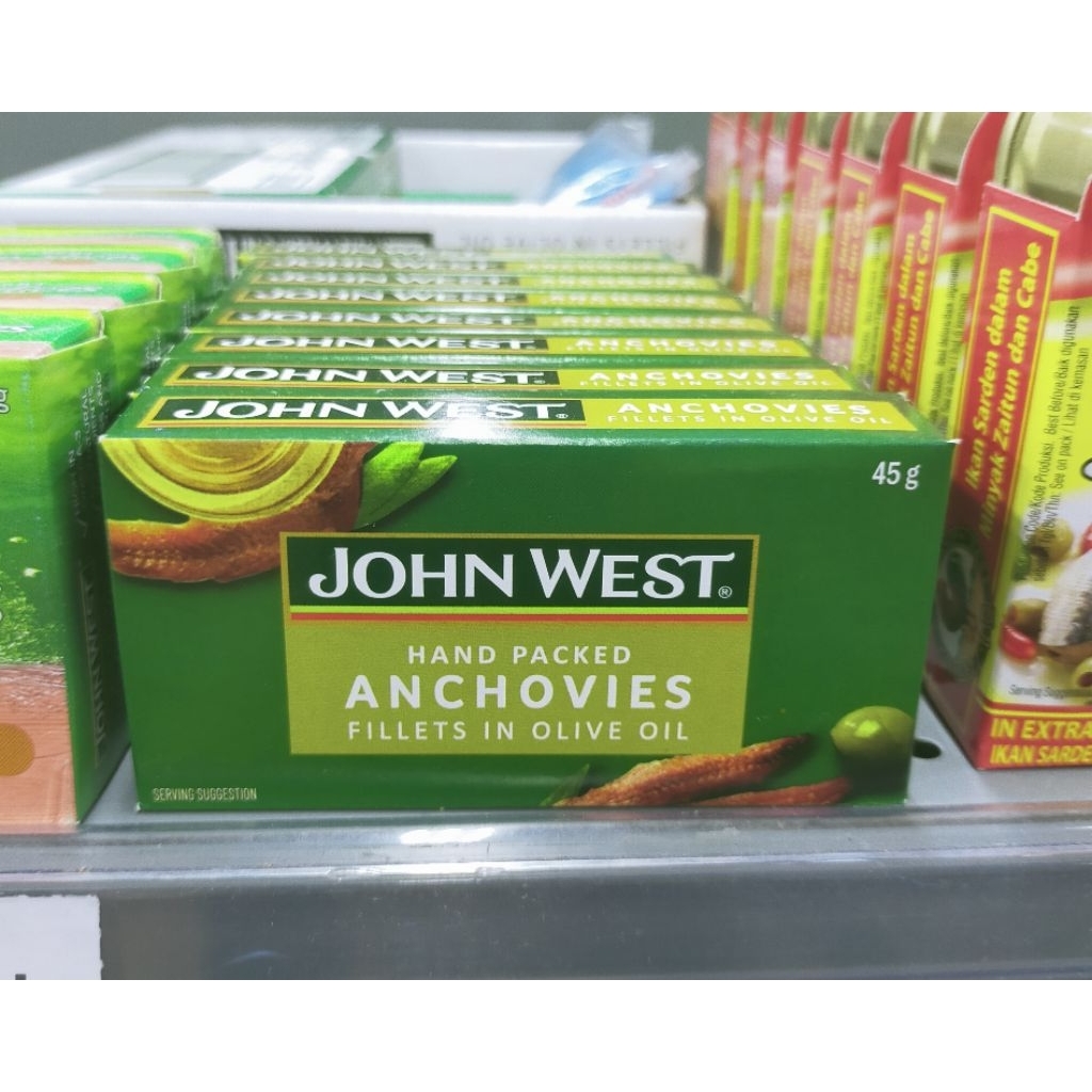 John west anchovy fillet in olive oil 45gr