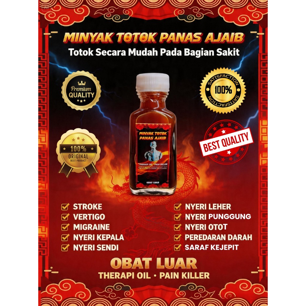 PAKET BELI 10 BOTOL FREE 1 BOTOL Original Minyak Totok Panas Ajaib/(Moxa Cair) Akupuntur Acupuncture