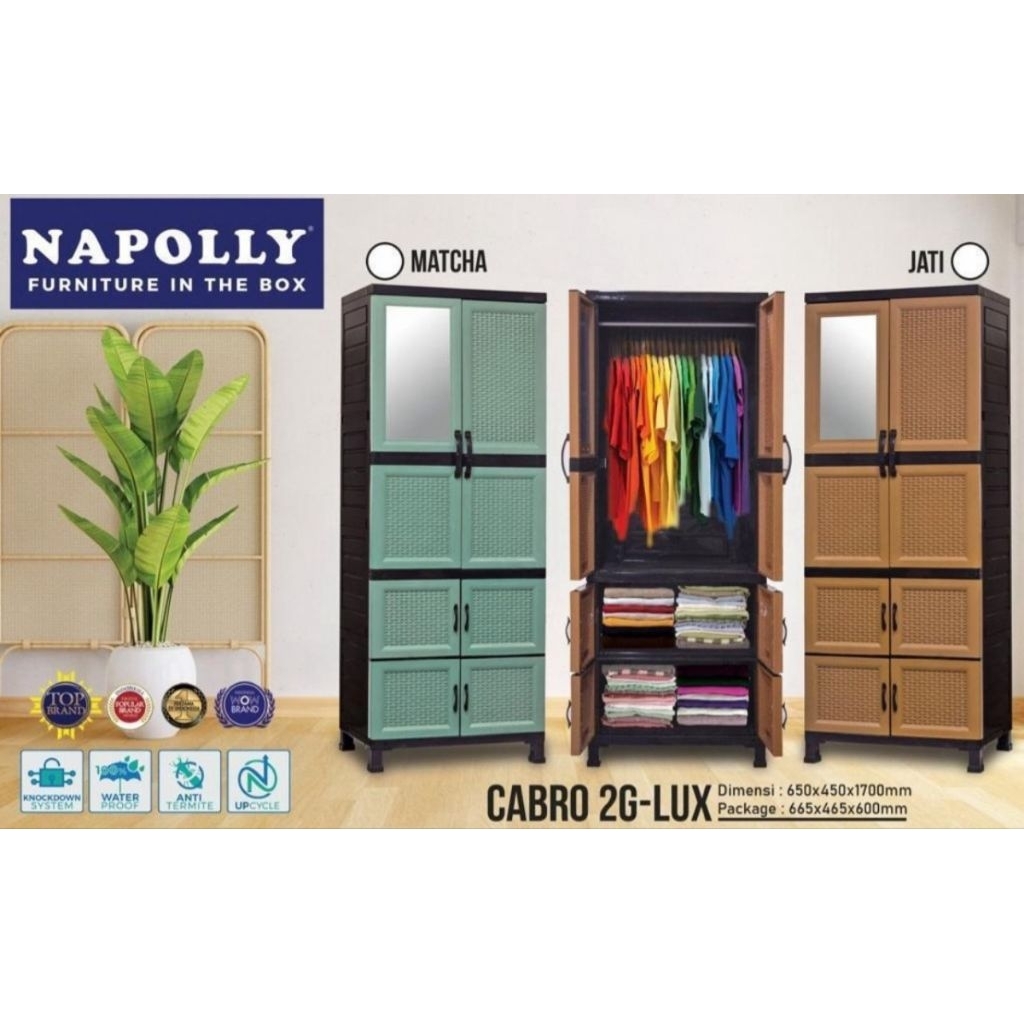 Lemari Gantung Napolly CABRO 2G-LUX Kaca