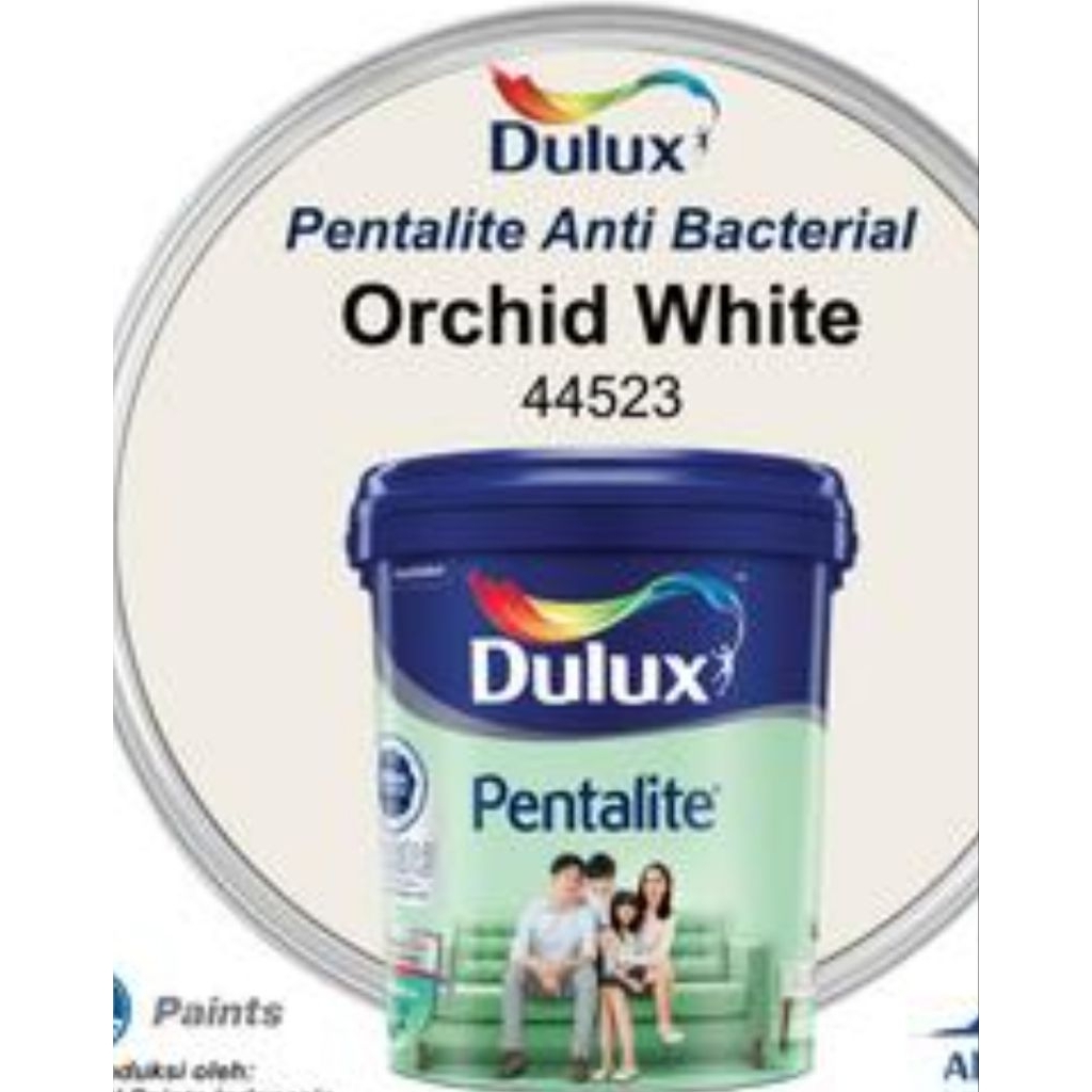 dulux pentalite orchid white 44523 2,5lt 2,5 lt cat tembok dalam cat tembok custom made order
