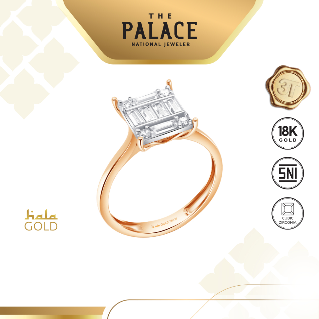 Hala Gold Pesona Moda Square Ring / cincin wanita