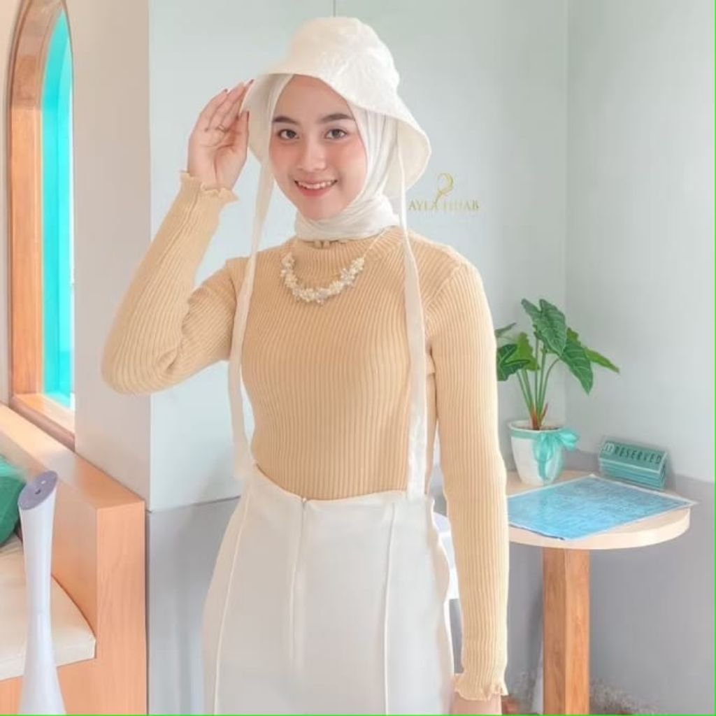 INNER RAJUT DAISY CURLY SWEATER/atasan rajut/ DAISY CURLY